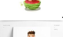 全民吃瓜图片插画,插画描绘的欢乐时光