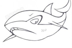 吃瓜鲨鱼怎么画,绘制吃瓜鲨鱼的趣味教程